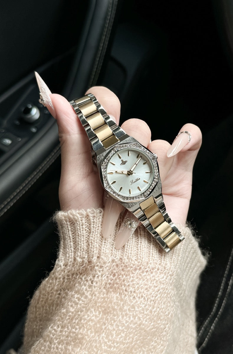 Octagon Sparkle Two - Tone Quartz Watch