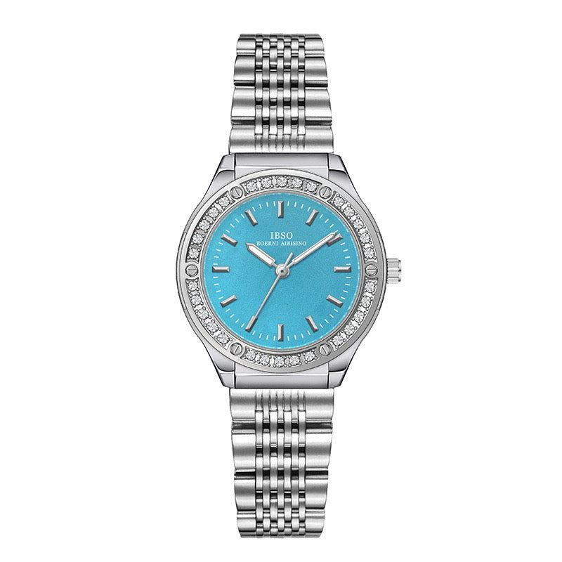 Crystal Shine Silver Quartz Watch