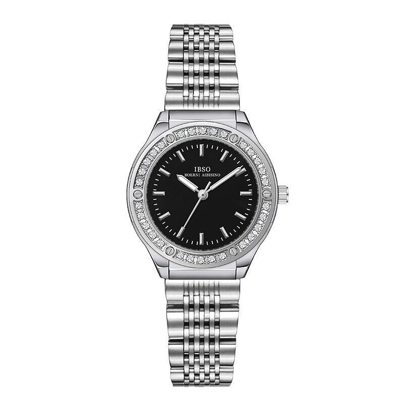 Crystal Shine Silver Quartz Watch