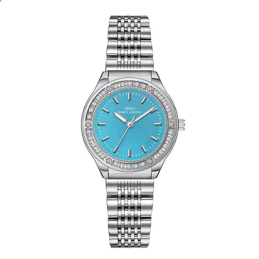 Crystal Shine Blue Quartz Watch