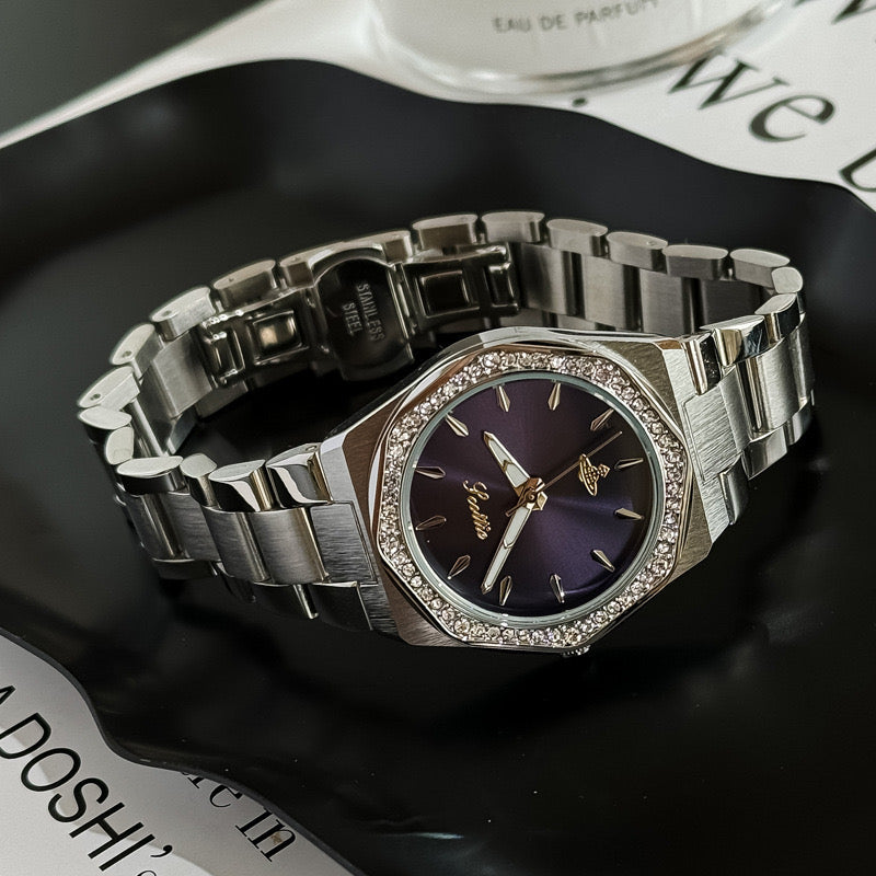 Octagon Sparkle Navy Quartz Watch