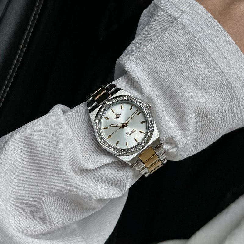 Octagon Sparkle Two - Tone Quartz Watch