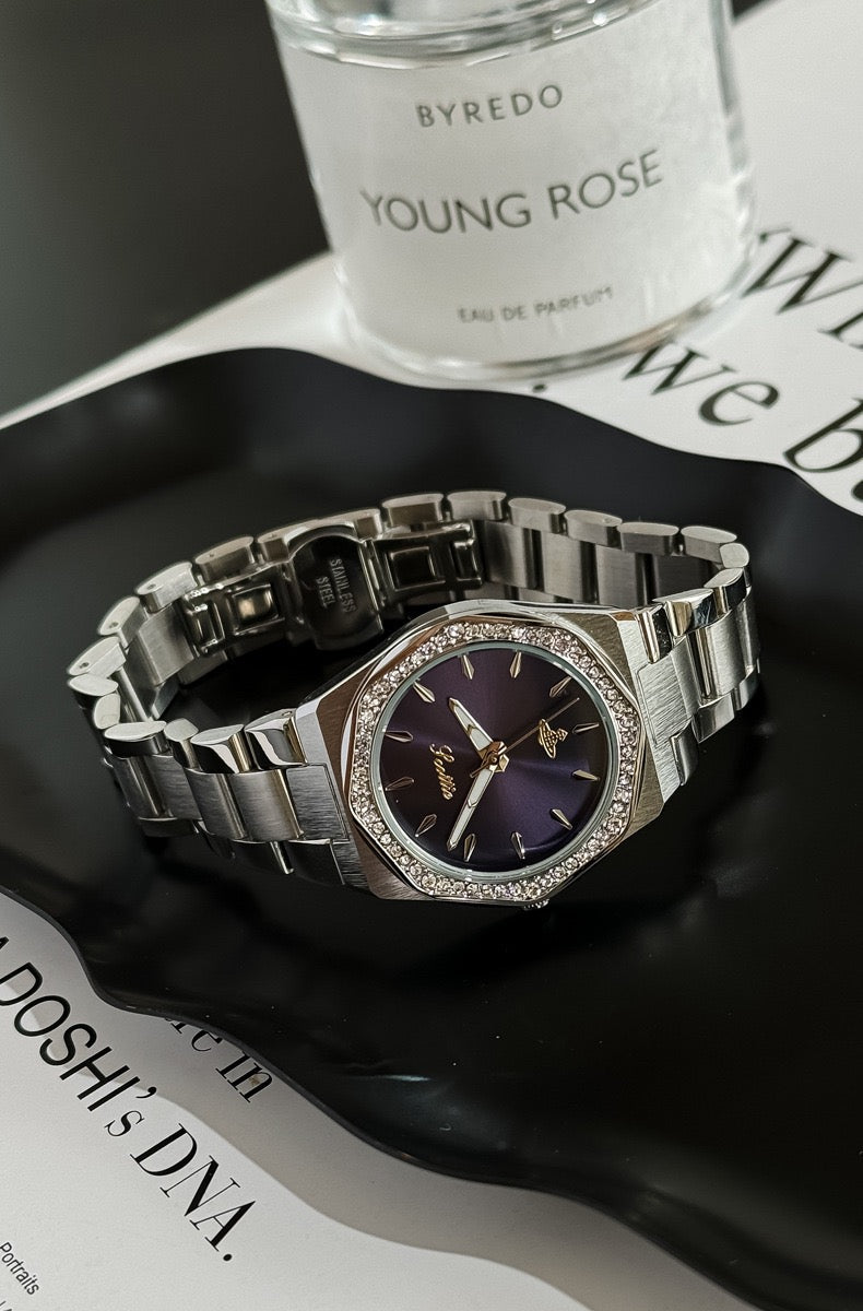 Octagon Sparkle Navy Quartz Watch