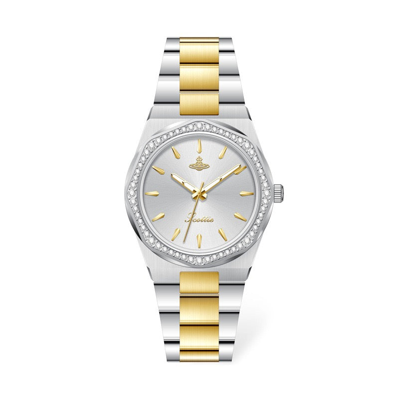 Octagon Sparkle Two - Tone Quartz Watch