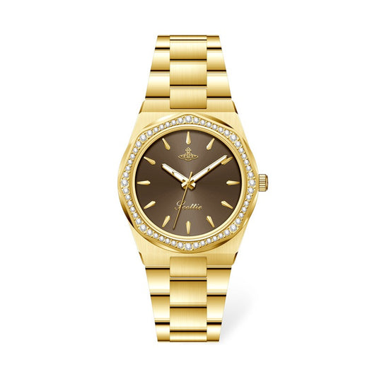 Octagon Sparkle Gold Quartz Watch