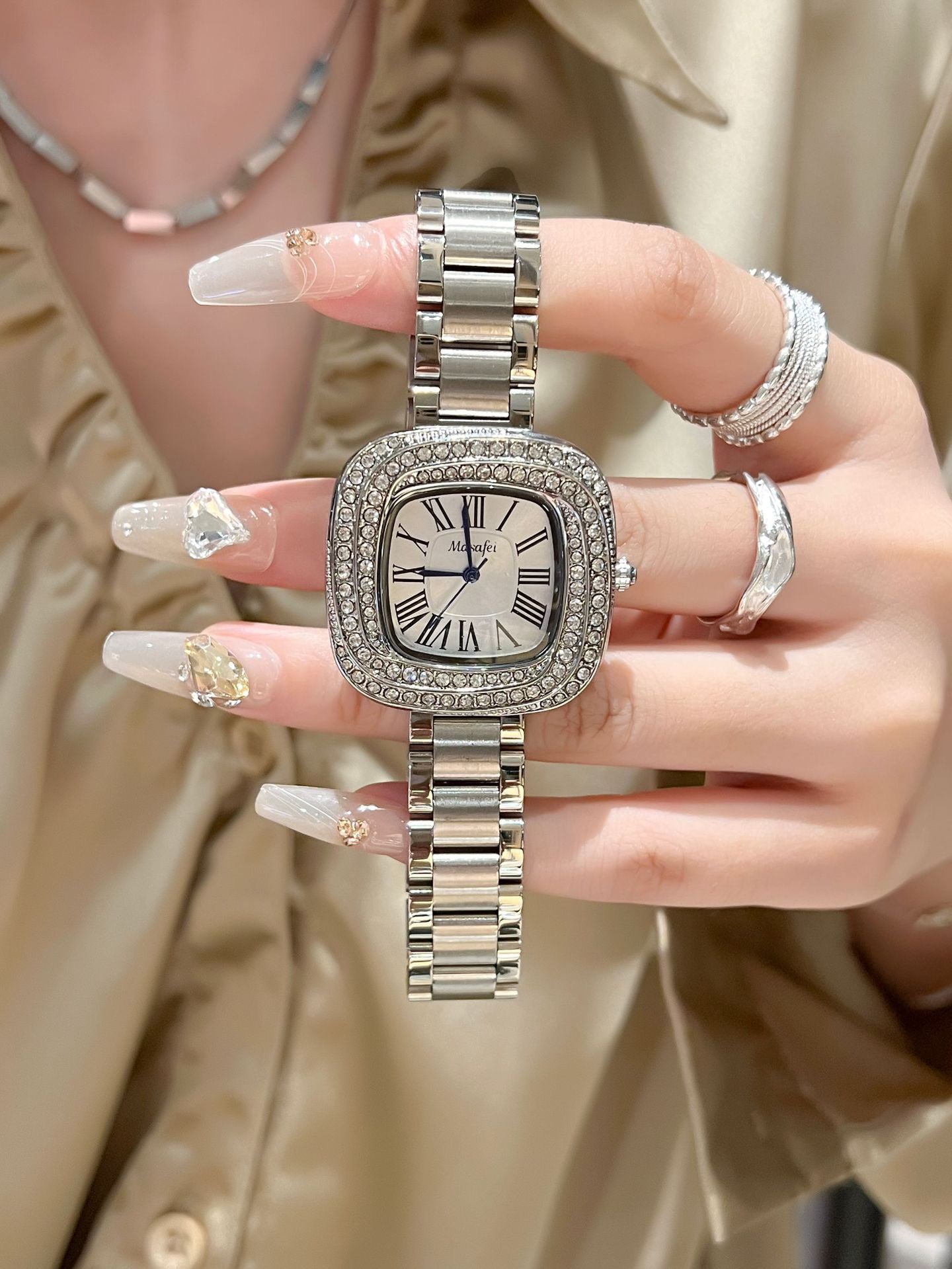 Stellar Glitz Square Quartz Watch